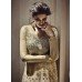 HR7323 Gold Heroine Nargis Fakhri Wedding Wear Dress